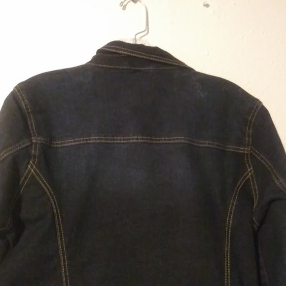 New Look women's size L dark wash jean jacket - Picture 5 of 13